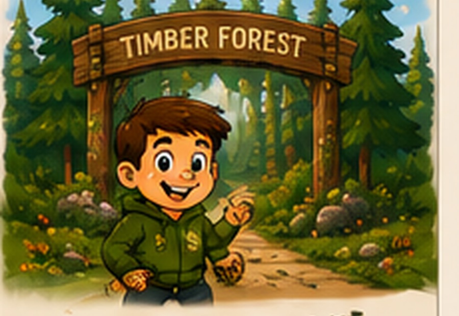 Cartoon Timber Forest family adventure artwork